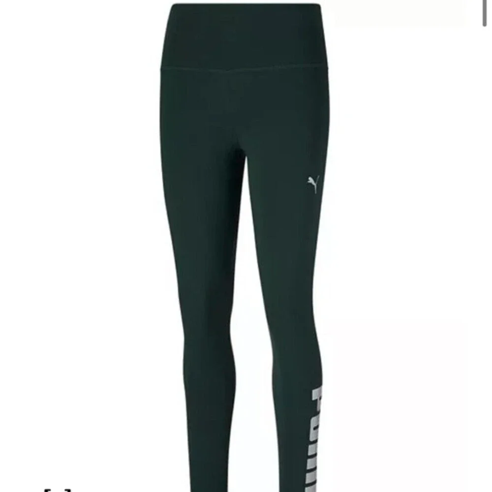 PUMA Women's Logo Leggings green Medium